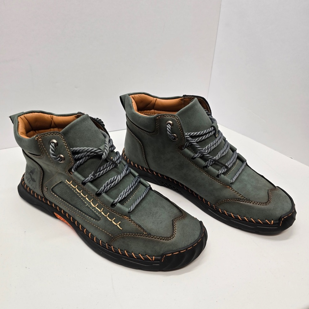 Salkin Hiking‎ Boots 2 Pair Lace-Up Brown and Green Men’s EU 45 - Picture 3 of 12